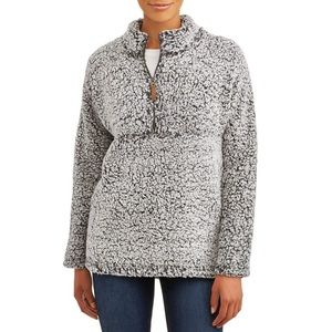 Black And White Sherpa Quarter Zip